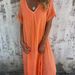 New Women's Casual Loose Skirt Dress V Neck Short Sleeved Solid Color Cotton And Linen Spring Summer_ecoleips.com