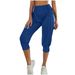 Women's High-Waisted Casual Trousers Capri Pants Stylish Harem Pants Fashion_ecoleips.com