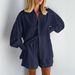 Verve 2024 Autumn Women's Jacquard Puff Sleeve Shirt And Shorts Commuter Design Casual Set_ecoleips.com