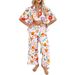 Women's Bohemian Geometric Color Block Cardigan And Wide Leg Pants Set Spring Summer Casual Wear_ecoleips.com