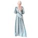 New Women's Fashion Design Striped Waist Long Dress French Splicing Long Dress_ecoleips.com