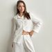 2026 European And American Autumn Winter Pure Cotton New White Embossed Jacquard Sleeve Long Pants Pajama Set_ecoleips.com