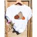 Cross-border Supply Of Plus-size Clothing, Spring And Summer Floral Women's T-shirts_ecoleips.com