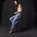 Women's Clothing Loose Wide Leg Pants Low Waist Washed Denim Trousers _ecoleips.com