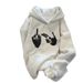 Trendy Brand Printed Hooded Sweatshirt Women's Heavyweight Fleece Lined Thickened Loose Fitting Pullover Top Autumn Winter 2025 New Style_ecoleips.com