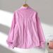 Women's Clothing Drawstring Pleated Tassel Design Lapel Single Breasted Long Sleeved Shirt For Women Loose Versatile Stylish Age Reducing Top Trend_ecoleips.com