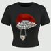 Women's Clothing Summer Print Short T Shirt Tops_ecoleips.com