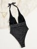 Women's Clothing European And American Style Sexy One Piece Swimsuit Polka Dot Print Slimming Tight Fit For Formal & Casual For Women_ecoleips.com