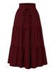 Versatile, Slimming, Streamlined A-Line Skirt: European & American Bohemian Style, Flowing, Swinging, Layered Tiered Skirt_ecoleips.com