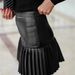 Cross-border European And American Style Leather Women's Small Pleated Skirt, Short A-line Skirt Wholesale_ecoleips.com