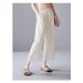 Suitable For All Seasons Counter Quality 2025 Summer New Loose Slimming High Waist Commuter 100% Ramie Nine-point Casual Wide-leg Pants For Women_ecoleips.com