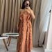 Women's Clothing Elegant Halter Neck Ruffle Suspender Dress For Women Spring European American Style Floral Print Three Dimensional Sleeveless_ecoleips.com