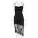 Sexy Patchwork Lace Dress American Style Fashionable Tie Back Elegant New Women's Clothing_ecoleips.com