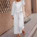 Women's Clothing Autumn And Winter Wide Leg Trousers Suit Solid Color Casual Temperament Two Piece Suit_ecoleips.com