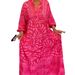 Women's Clothing Summer New Fashion Women's Clothing Printed Loose Large Size Dress Long Skirt_ecoleips.com