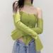 In-stock Cross-border 2024 European And American Style New Women's Clothing, Solid Color Slim-fit Cropped Top,_ecoleips.com