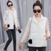 Korean-Style Quilted Puffer Vest For Women – Lightweight Winter Layering Piece With Stand Collar (M-XXXL, White/Black/Red/Pink/Army Green/Gray)_ecoleips.com