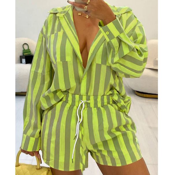 Women's Clothing Autumn And Winter Hot Selling Shirt Long Sleeved Shorts Commuter Two Piece Women's Suit_ecoleips.com