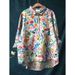 Women's Animal Print Casual Long Sleeved Shirt Hawaiian Style Polyester Blouse For Spring/Summer Fashion_ecoleips.com