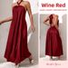 Women's Clothing Women's Off-Shoulder Halter Neck Long Dress Comfortable Underwear And Sleepwear Casual Summer Style Elegant Solid Color Evening Gown_ecoleips.com