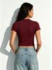 Casual Women’s Y2K Crop Top, Fashion Logo Print Tee, Trendy Street Style Top_ecoleips.com