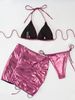 3 Piece Bikini Set, Women Swimsuit, Bikini With Cover Up Skirt, Beach Outfit, Two Piece Bikini With Skirt, Ladies Swimwear_ecoleips.com