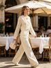French Light Luxury Openwork Round Neck Long Sleeve Cardigan Knit Top_ecoleips.com