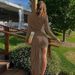 European American Women's Fashion 2025 Autumn New Stylish Slim-fit Round-neck Ruched Bodycon Dress With Ribbons And Long_ecoleips.com