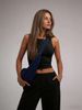 Spice Girl Style Top Slim-fitting No Pattern Crew Neck Sleeveless Skinny Short Daily Commuter Wear_ecoleips.com