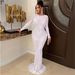 Women's Clothing Sexy Floor-Length Rhinestone Dress Nightclub Wear_ecoleips.com