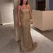 Glitter Halter Neck Party Dress For Women - Elegant Long Sleeveless Bodycon Dress With Slit, Stretchy Waist, Perfect For Vacation, Beach, Date Night_ecoleips.com