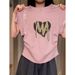 Women's Ruffled Waist Cotton Short Sleeve T-Shirt With Flutter Sleeves & Curved Hem – Trendy Summer Top_ecoleips.com