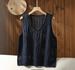 Spring Autumn Hollow-out Solid Color Knitted Vest For Women, Fashionable And Stylish Cardigan, Layering Outerwear_ecoleips.com