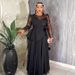 Women's Clothing Plus Size Elegant African Lace Evening Dress – Embroidered Mesh Gown For Women, Green/Black/White/Pink_ecoleips.com