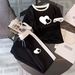 Summer Women's Fashion Set Letter Print Short Sleeve Top And Drawstring Pants Cross Border Style 8002_ecoleips.com