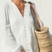 New French Style Women's Cotton Pleated Casual Dress round Neck Long Sleeve Cardigan White Maxi Skirt Russian Women's Clothing_ecoleips.com