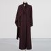 Modest Abaya Dress Minimalist Long Coat – Tailored Notch Collar Trench With Stretch Polyester For Effortless Elegance_ecoleips.com