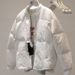 Women's Oversized Baseball Jacket – Cozy Quilted Puffer Coat, Thick Poly-Cotton Fill, Zip-Up Casual Outerwear, Streetwear Style_ecoleips.com