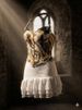 A Two-piece Women's Dress Set, Featuring A Leopard-print Camisole Top Paired With A White Tiered Lace Ruffle Mini Skirt,_ecoleips.com