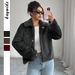 Women’S Plush Long Sleeve Coat – Luxe Faux Fur Trench Coat, Elegant Fall & Winter Outerwear_ecoleips.com