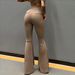 Women's High-Waisted Flare Yoga Pants - Seamless, Butt-Lifting, Adjustable Waistband & Ultra-Stretchy Workout Leggings For Dance, Gym & Lounge_ecoleips.com