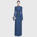 Women's Clothing Stylish And Elegant Long Sleeved Pleated Waist Elegant High-Waist Ruffle Dress – Long Sleeve A-Line, Wrinkle-Free (S-L, 5 Colors)_ecoleips.com
