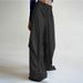 Women's Elegant Satin Loose Pants Solid Color Casual Flowing Floor Length European American Style Clothing Wholesale 2025_ecoleips.com