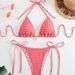 Women's Clothing Sexy Two Piece Vacation Women's Printed Tie Bikini Suit_ecoleips.com