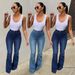 Women's Clothing High Waist Elastic Denim Trousers Flared Horseshoe Pants Solid Color Fashion Spring/Autumn_ecoleips.com