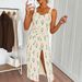 AD345 Quality Model 2025 Summer Elegant Style Women's Polyester Strap Square Neck Camisole Dress_ecoleips.com