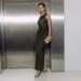 Elegant Slim Fit Pleated Long Dress for Women Sleeveless Slit Design European American Style Fashionable Summer New Arrivals_ecoleips.com