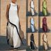 2026 Women's Elegant Hooded Color Block Pant Set Irregular Cut Vest And Pants Two-Piece Summer Outfit Regular Size_ecoleips.com