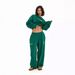 Women's Clothing Pullover Sweatshirt For Women With Round Neck And Letter Embroidery Fashionable Loose Long Sleeved Sweatshirt And Sweatpants_ecoleips.com