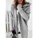 Cozy Batwing Sleeve Hooded Cardigan Sweater For Women - Soft Acrylic Knit Pullover With Long Sleeves & Oversized Fit, Vintage Casual Style_ecoleips.com